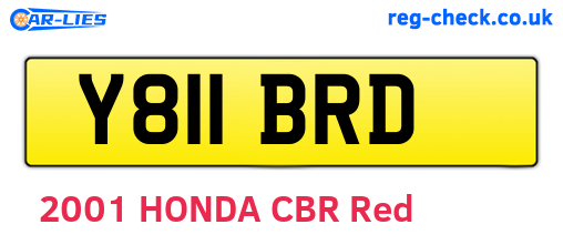 Y811BRD are the vehicle registration plates.