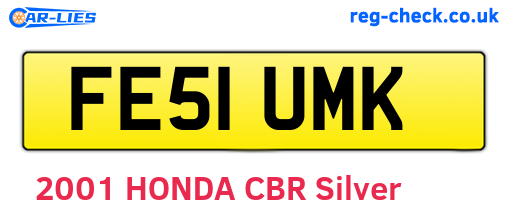 FE51UMK are the vehicle registration plates.