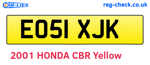 EO51XJK are the vehicle registration plates.