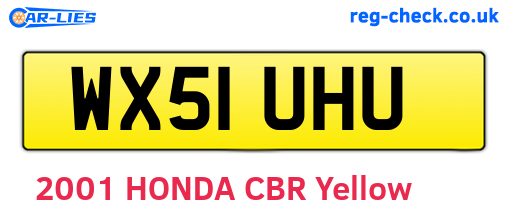 WX51UHU are the vehicle registration plates.
