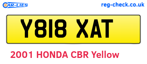 Y818XAT are the vehicle registration plates.