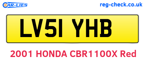LV51YHB are the vehicle registration plates.