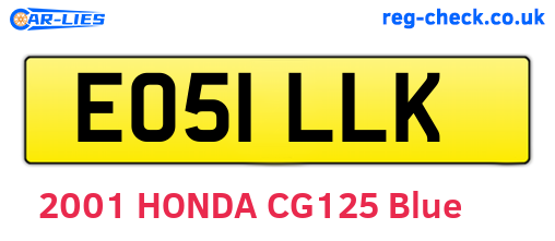 EO51LLK are the vehicle registration plates.