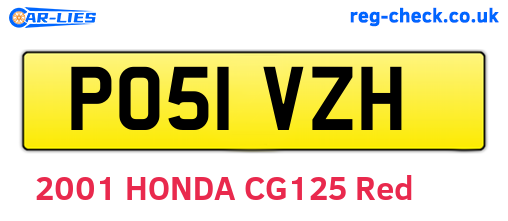 PO51VZH are the vehicle registration plates.