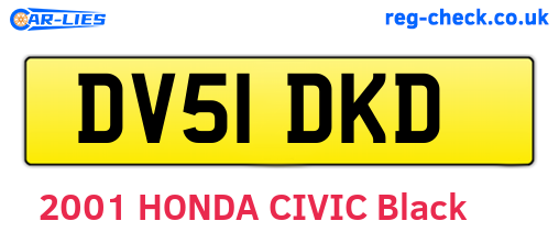 DV51DKD are the vehicle registration plates.