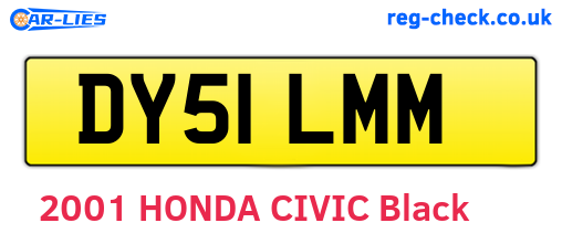 DY51LMM are the vehicle registration plates.