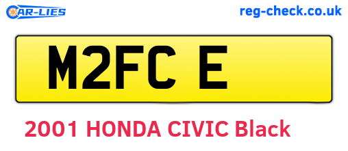 M2FCE are the vehicle registration plates.