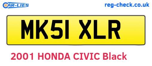 MK51XLR are the vehicle registration plates.