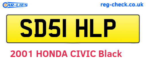 SD51HLP are the vehicle registration plates.