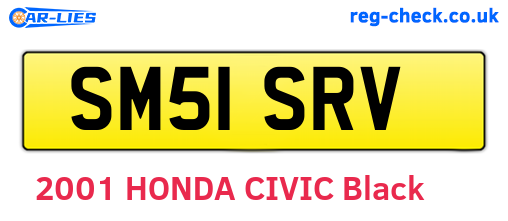 SM51SRV are the vehicle registration plates.