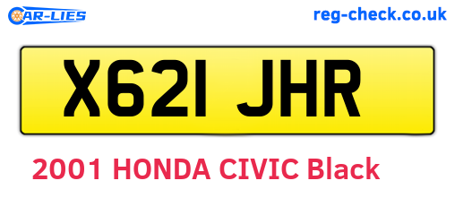 X621JHR are the vehicle registration plates.