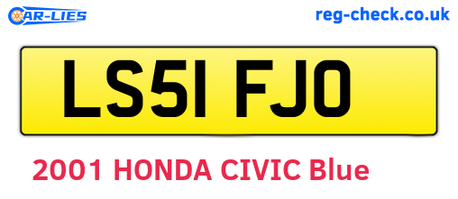 LS51FJO are the vehicle registration plates.