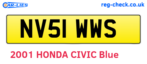 NV51WWS are the vehicle registration plates.