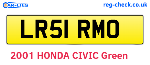 LR51RMO are the vehicle registration plates.