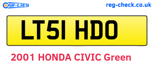 LT51HDO are the vehicle registration plates.