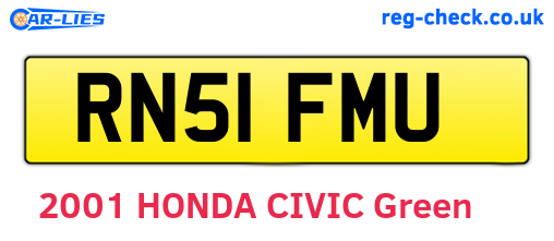 RN51FMU are the vehicle registration plates.