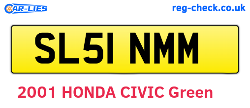 SL51NMM are the vehicle registration plates.