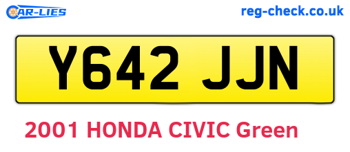 Y642JJN are the vehicle registration plates.