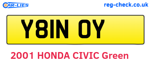 Y81NOY are the vehicle registration plates.