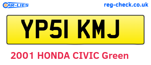 YP51KMJ are the vehicle registration plates.