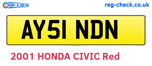 AY51NDN are the vehicle registration plates.
