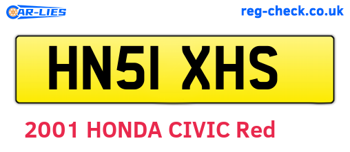 HN51XHS are the vehicle registration plates.
