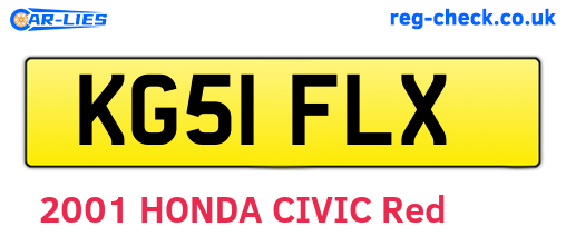 KG51FLX are the vehicle registration plates.
