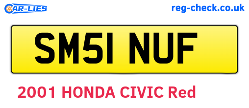 SM51NUF are the vehicle registration plates.