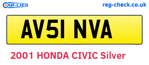 AV51NVA are the vehicle registration plates.