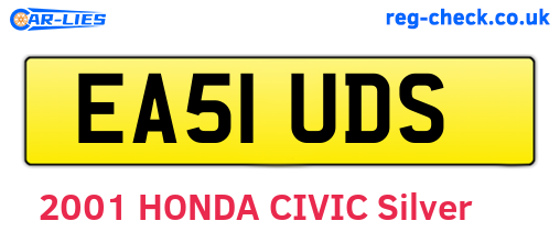 EA51UDS are the vehicle registration plates.