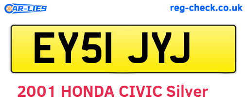 EY51JYJ are the vehicle registration plates.