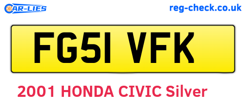 FG51VFK are the vehicle registration plates.