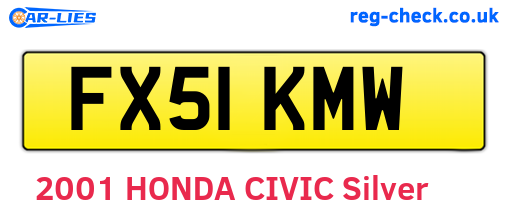 FX51KMW are the vehicle registration plates.