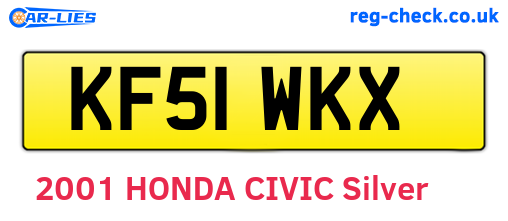 KF51WKX are the vehicle registration plates.