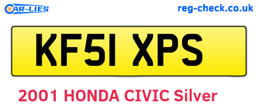 KF51XPS are the vehicle registration plates.