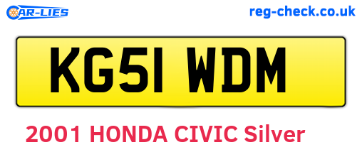 KG51WDM are the vehicle registration plates.