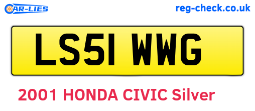 LS51WWG are the vehicle registration plates.