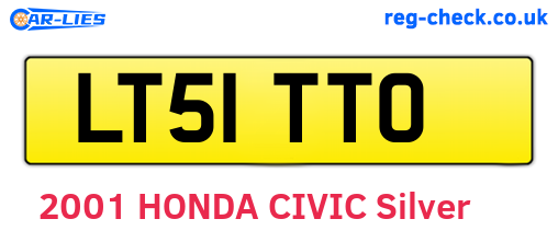 LT51TTO are the vehicle registration plates.