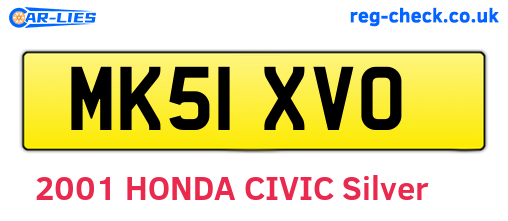 MK51XVO are the vehicle registration plates.
