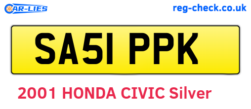 SA51PPK are the vehicle registration plates.
