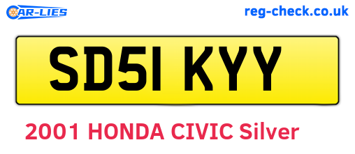 SD51KYY are the vehicle registration plates.