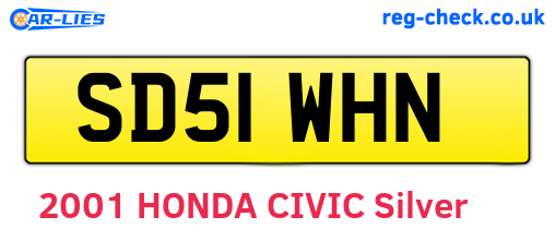 SD51WHN are the vehicle registration plates.
