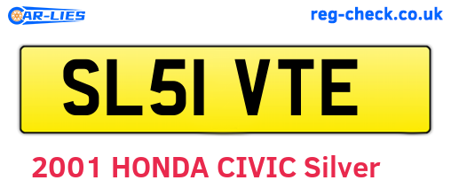 SL51VTE are the vehicle registration plates.