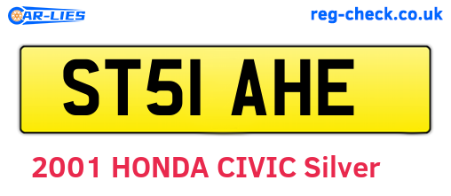 ST51AHE are the vehicle registration plates.
