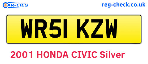 WR51KZW are the vehicle registration plates.