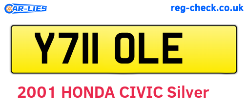 Y711OLE are the vehicle registration plates.