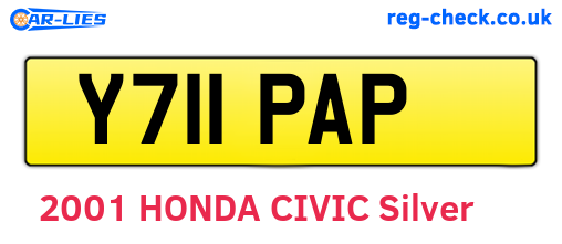 Y711PAP are the vehicle registration plates.