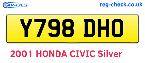 Y798DHO are the vehicle registration plates.