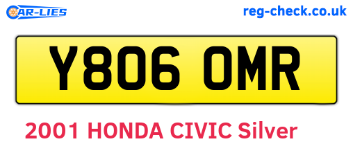 Y806OMR are the vehicle registration plates.