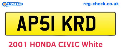 AP51KRD are the vehicle registration plates.